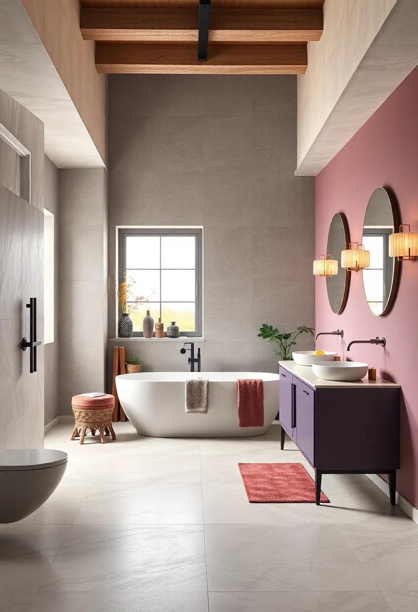 Dusky Lavender And Mauve Yields A Subtle Romantic Vibe For Relaxing Baths