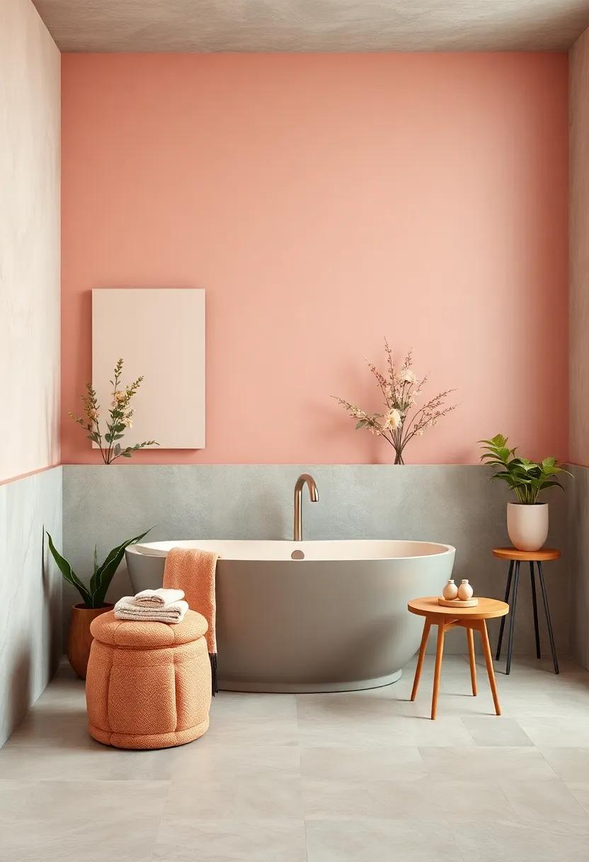 Soft Pastel Pinks And Peaches Infusing Bathrooms With Gentle Warmth And Charm