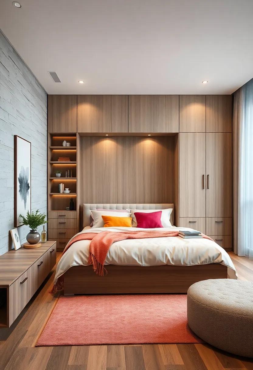 Modern Murphy Bed Designs Featuring Sleek Shelving Units Integrated For Extra Storage Solutions