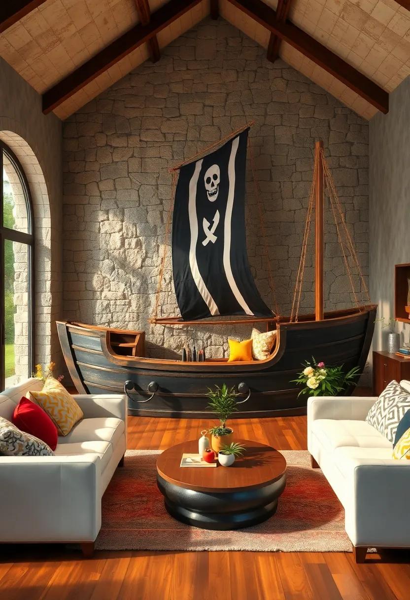 Designing A Hidden Pirate Treasure Chest Compartment Within The Ship Structure For Secret Discoveries