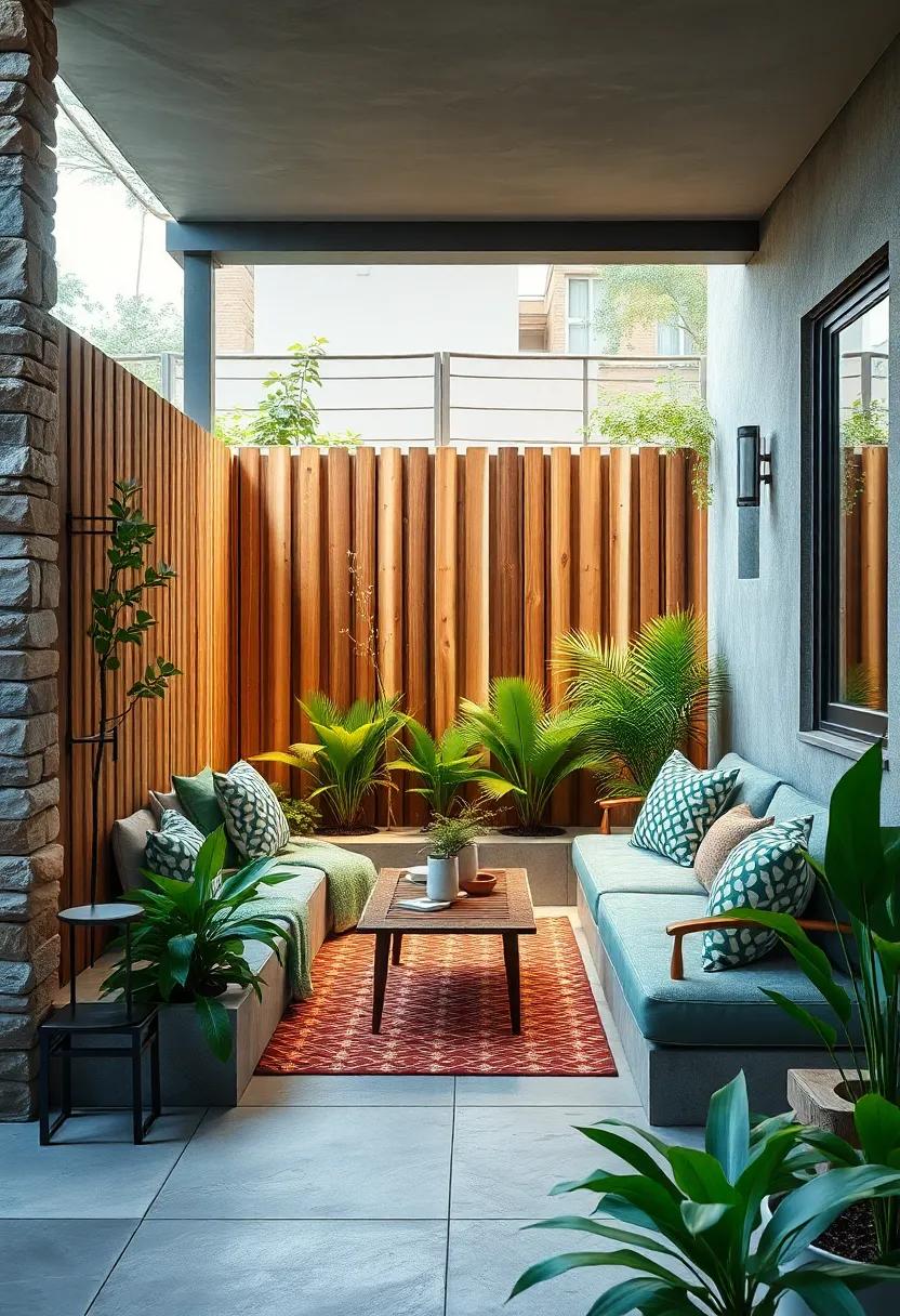 Garden Fences with Hidden Storage Benches Allowing Clutter-Free and Comfortable Outdoor Lounging