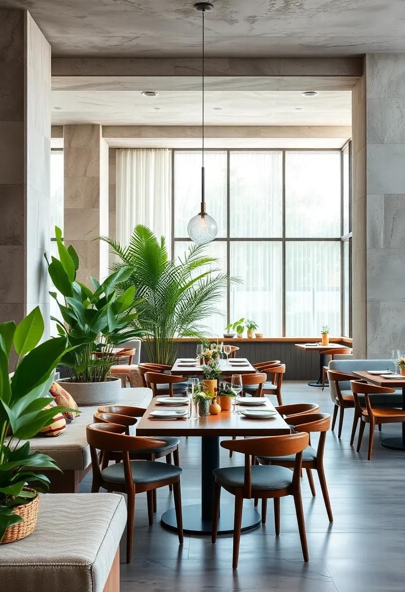 Incorporating Plants And Greenery To Soften Multi-Functional Dining Spaces And Enhance Air Quality