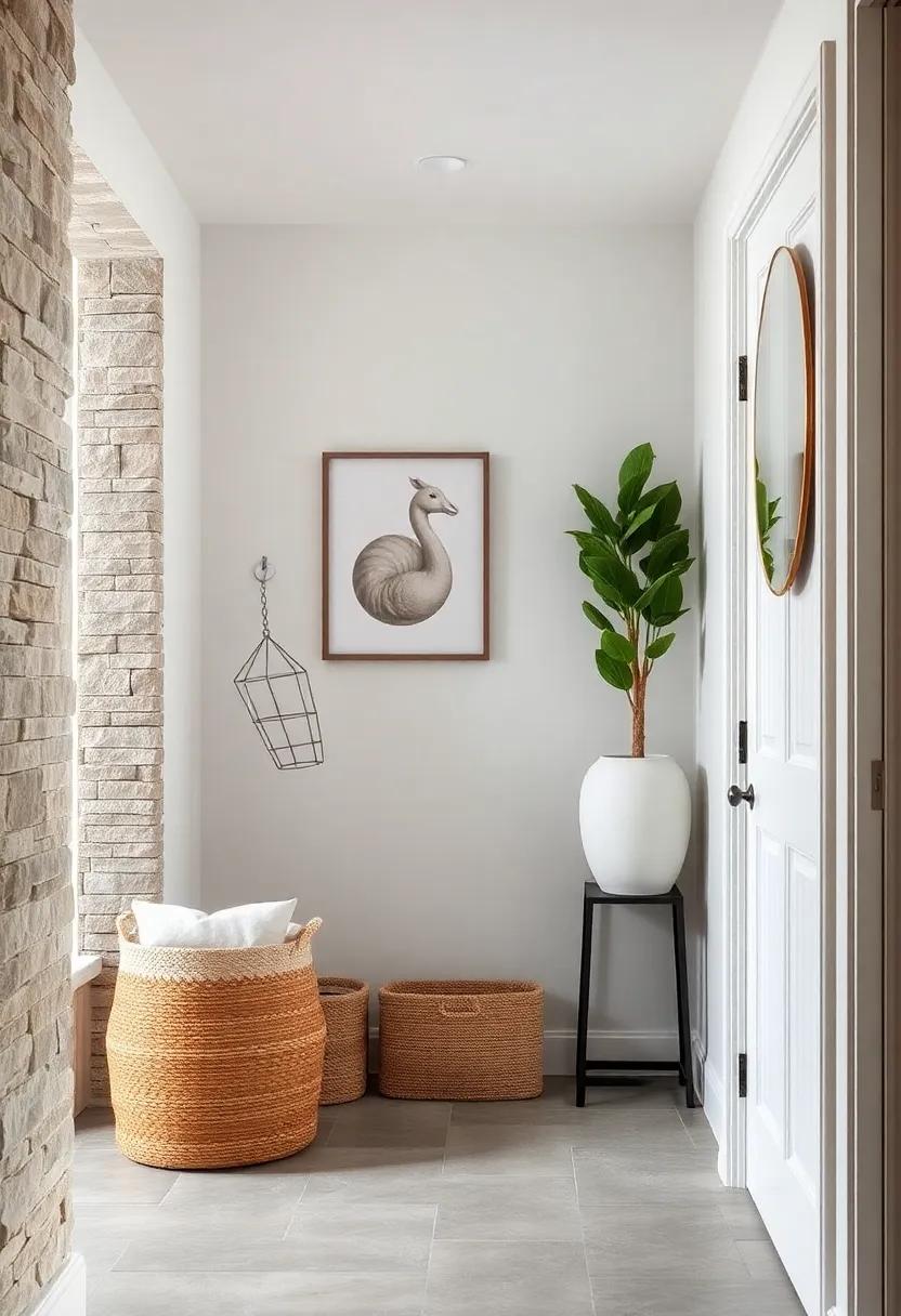 Cozy Textured Baskets and Bins Combining Functionality with Warmth in Entryway Organization