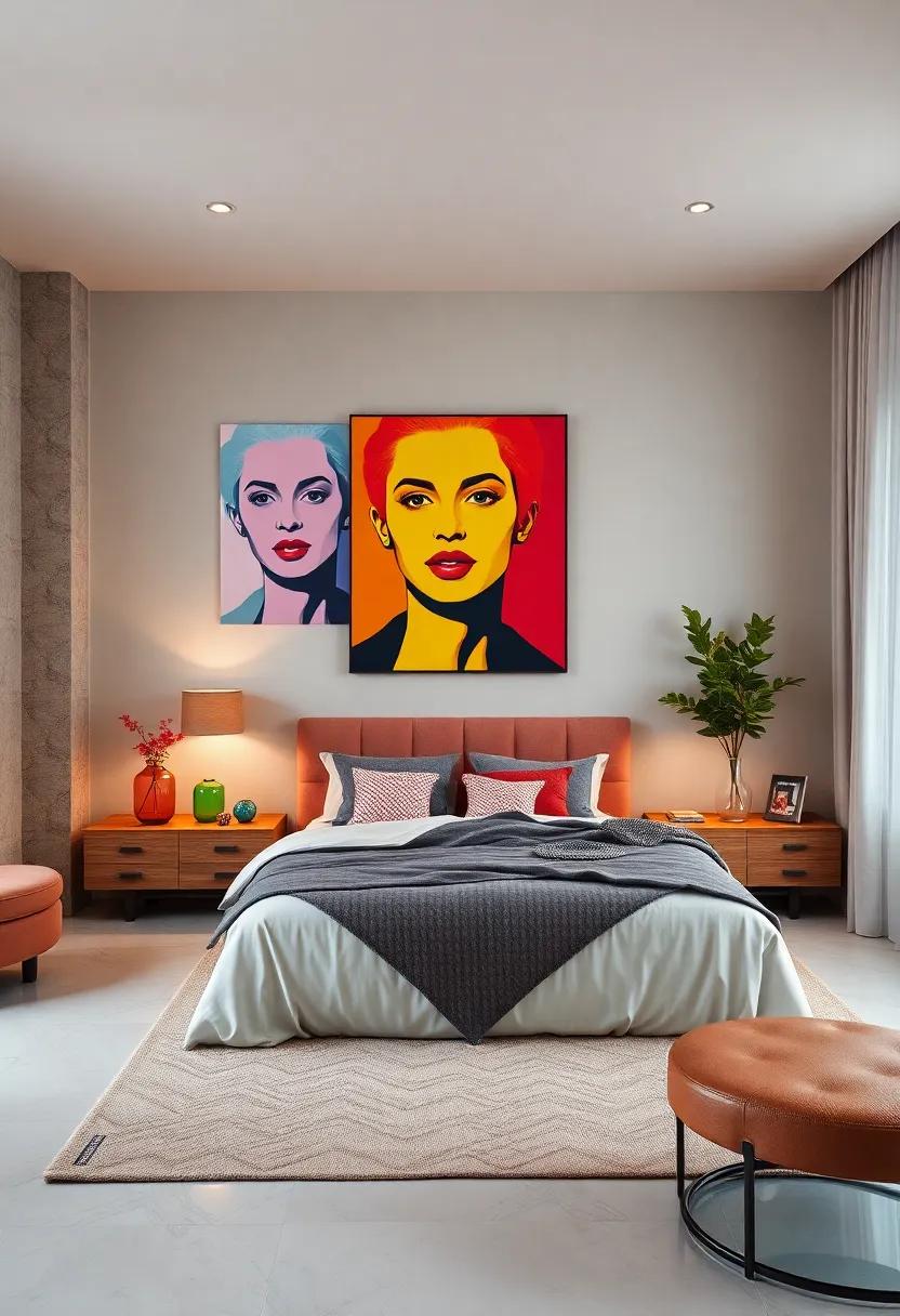 Iconic Pop-Art Inspired Portraits Rendered in Saturated Colors Bridging Classic and Modern Design