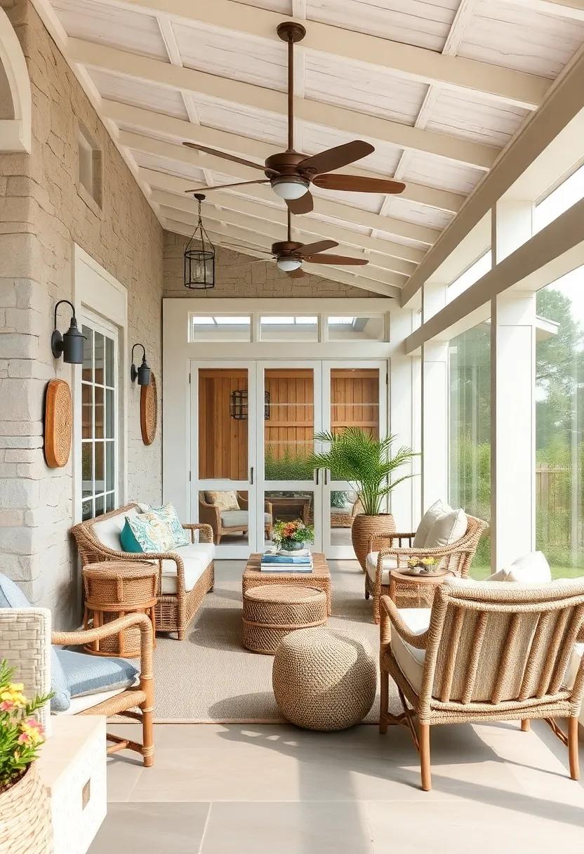 Incorporating Natural Textures Like Rattan, Jute, And Weathered Wood For Coastal Charm