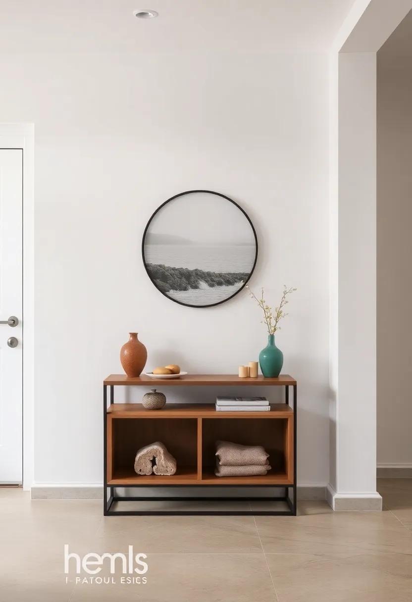 Compact Console Tables Blending Scandinavian Design with Functional Storage for Organized Entryways