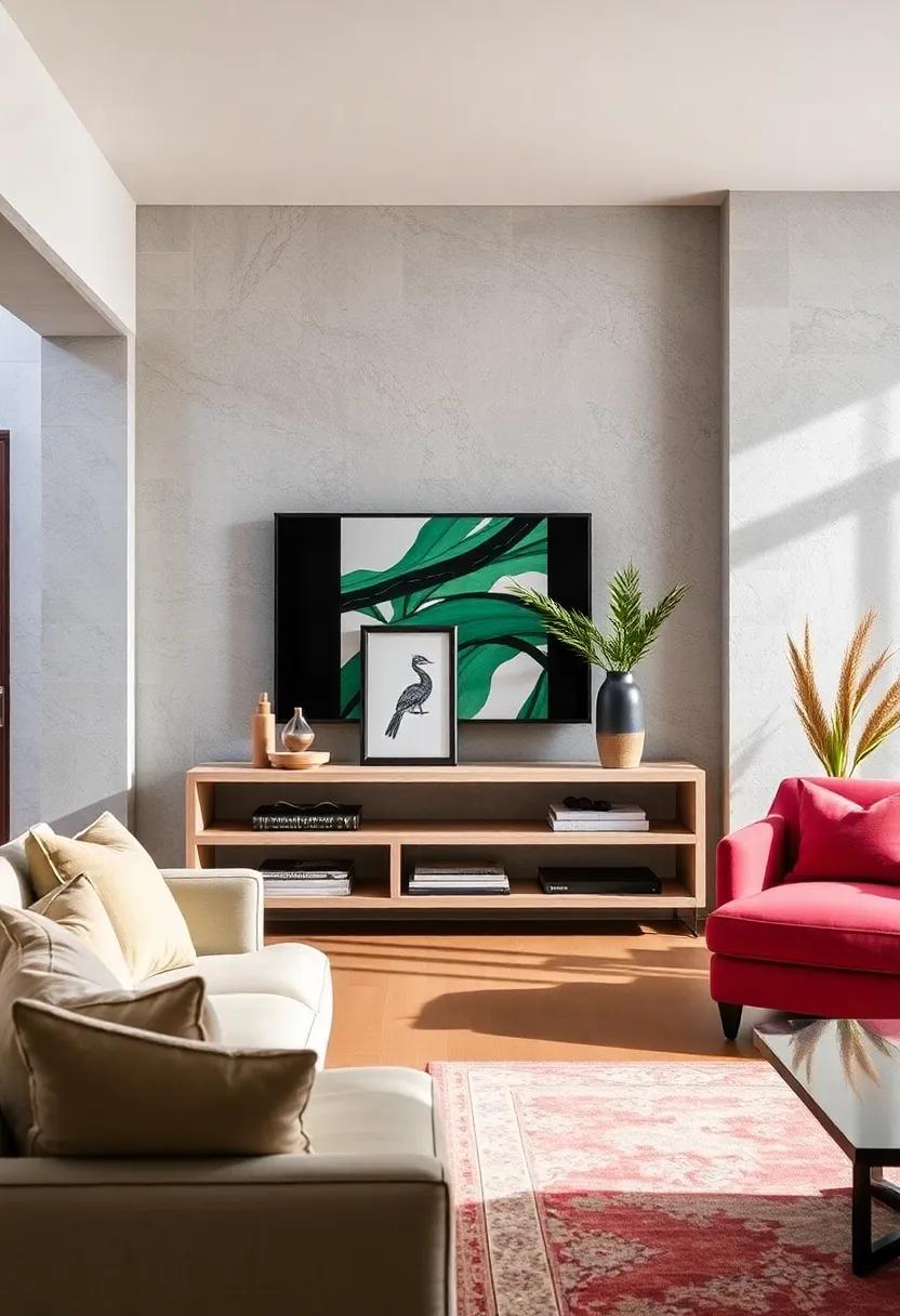 Console Tables with Open Shelves and Slim Profiles Perfect for Displaying Art and Collectibles