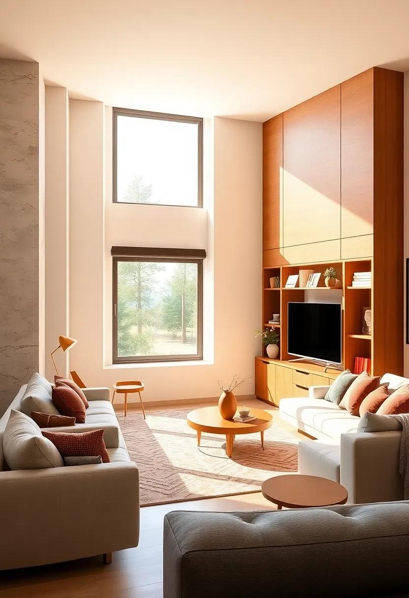 Utilizing Built-In Wall Units Around Windows to Optimize Natural Light and Storage Seamlessly