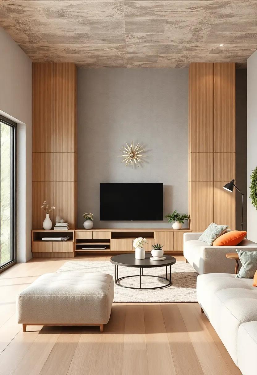 Using Light Wood Wall Units With Open Design to Create an Airy, Scandinavian-Inspired Feel