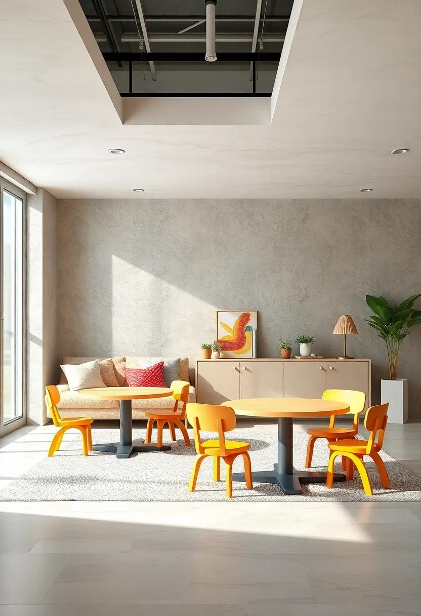 Small Tables and Chairs with Rounded Edges and Bright Finishes for Safe and Fun Group Activities
