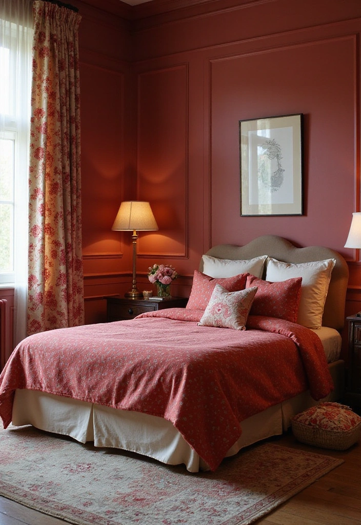 Cozy Cherry-Themed Bedroom