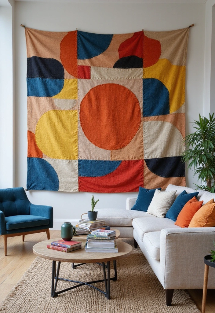 Abstract Artistic Fabric Wall Decor