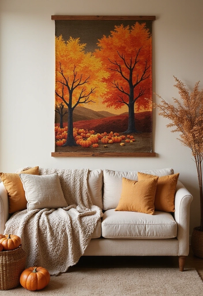 Cozy Autumn Fabric Wall Decor