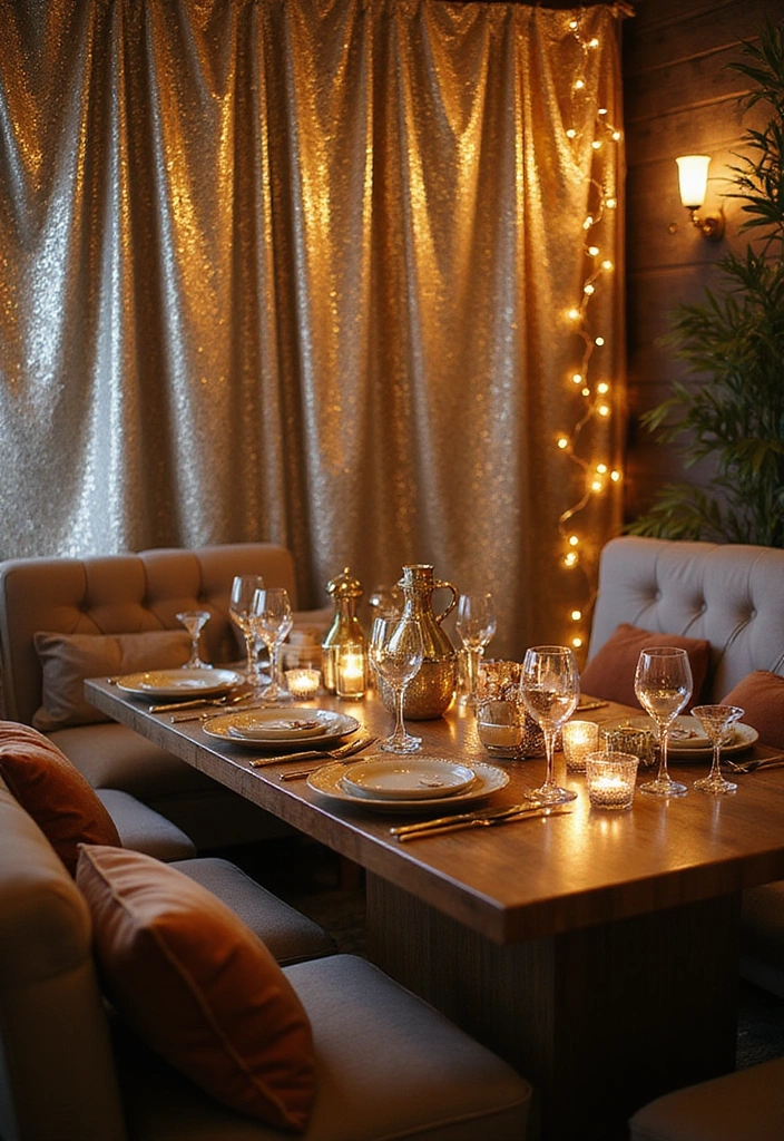 New Year Glamour Fabric Wall Decor