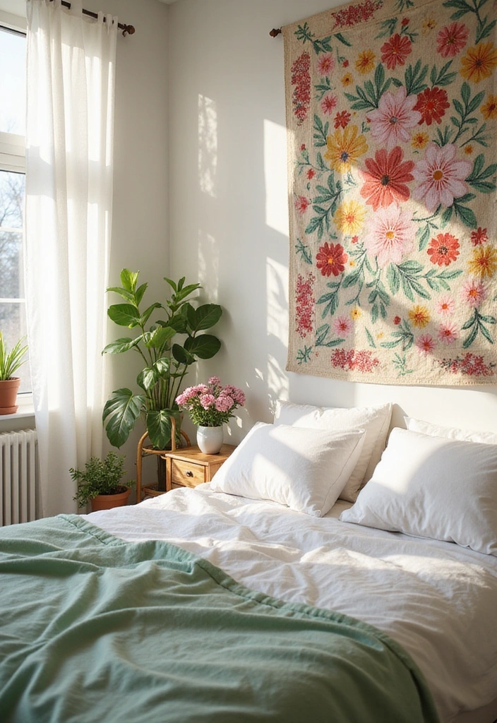 Spring Floral Fabric Wall Decor