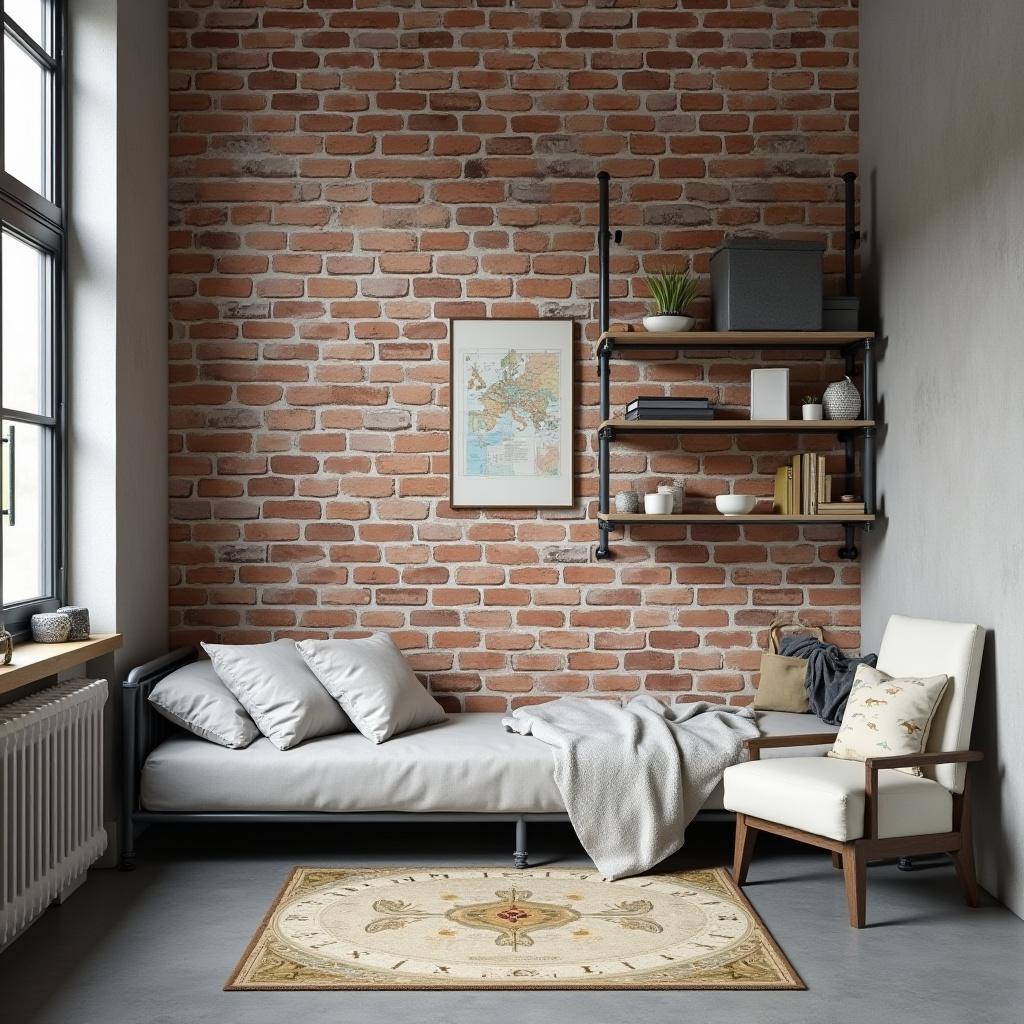 industrial accent wall