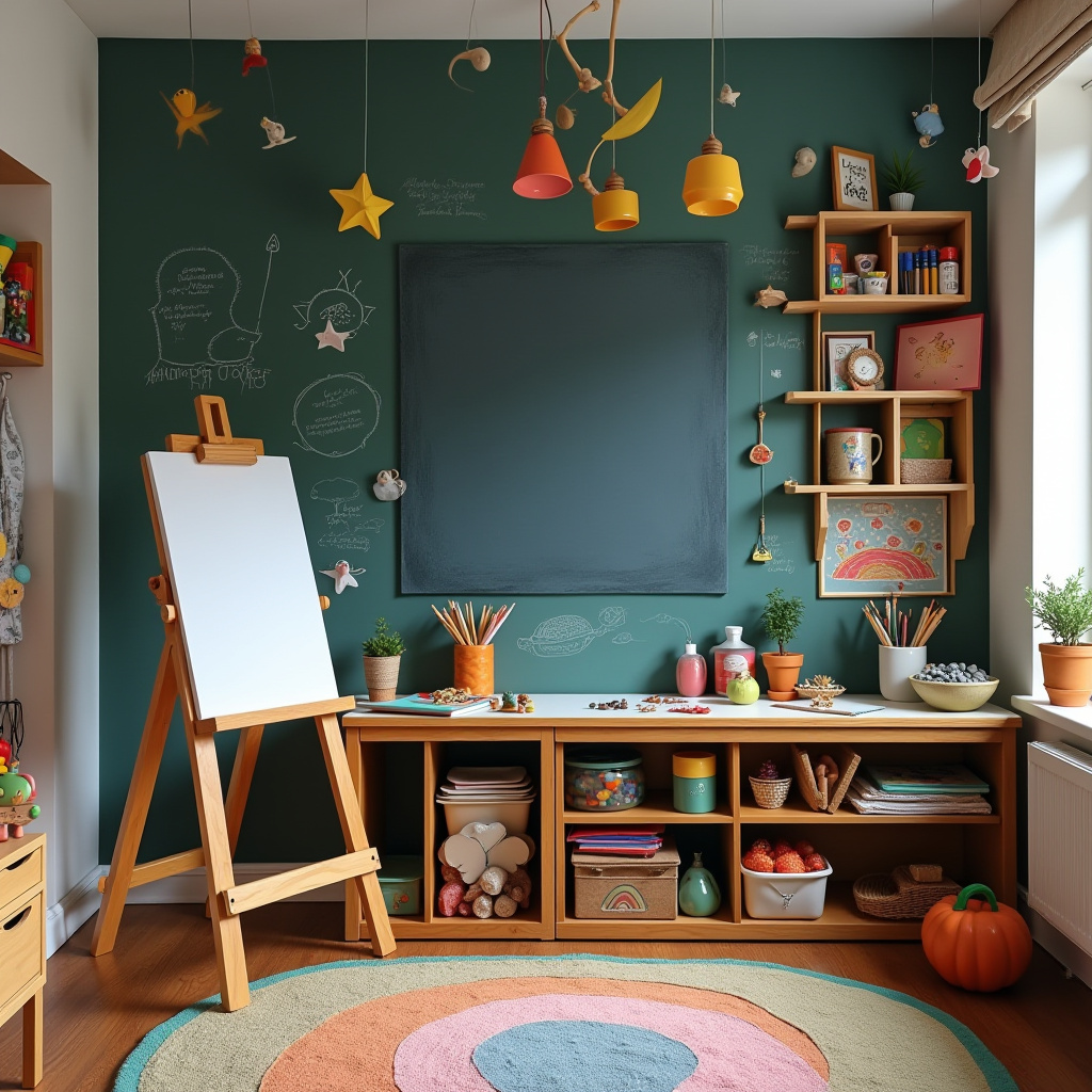 art studio accent wall