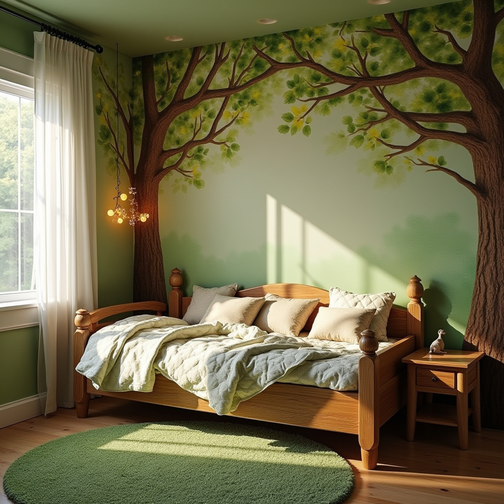 fairy tale forest accent wall