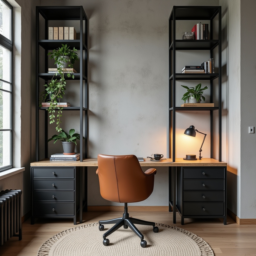 Industrial office decor