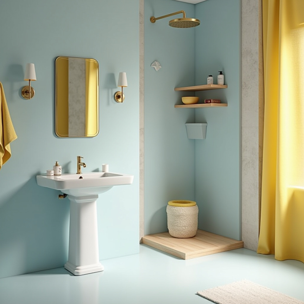 yellow and blue bathroom 10