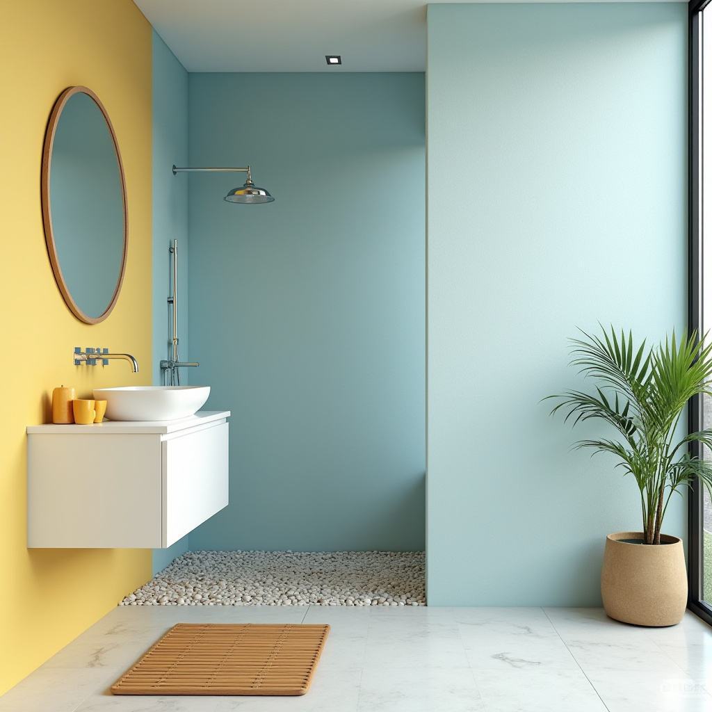 yellow and blue bathroom 21