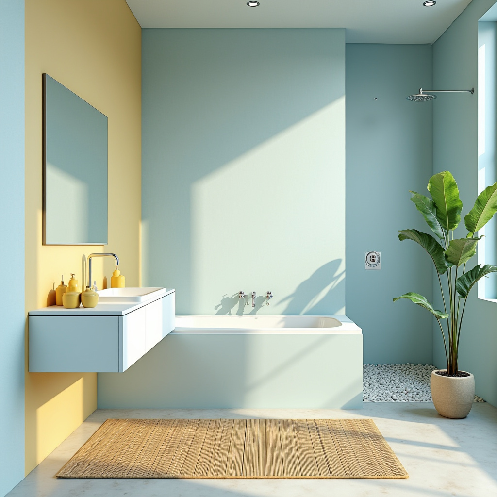 yellow and blue bathroom 22