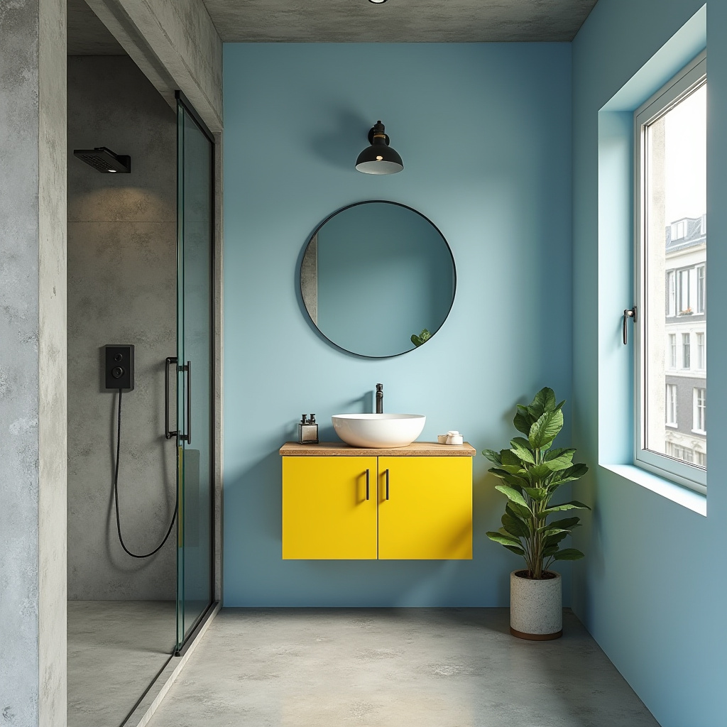 yellow and blue bathroom 27