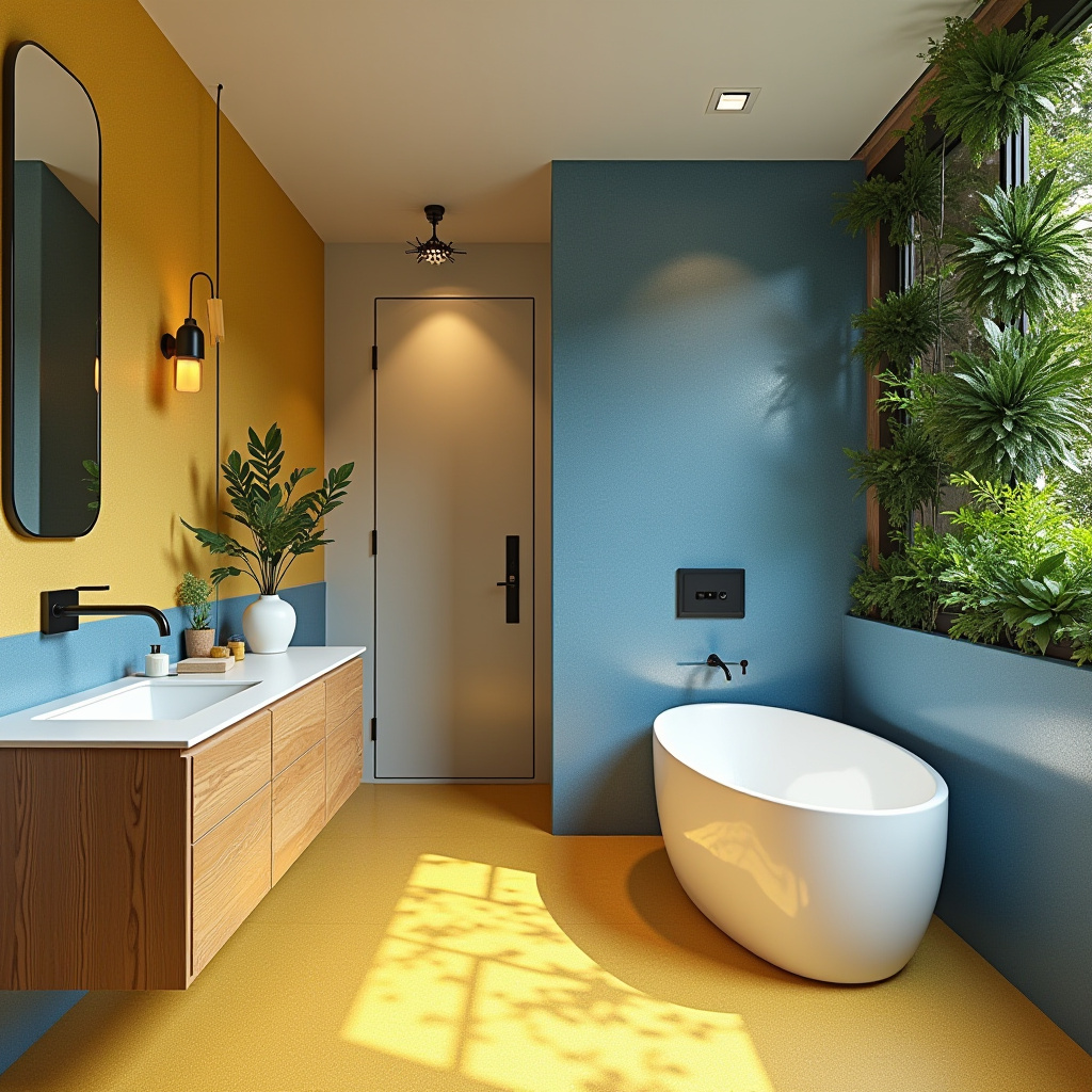 yellow and blue bathroom 34