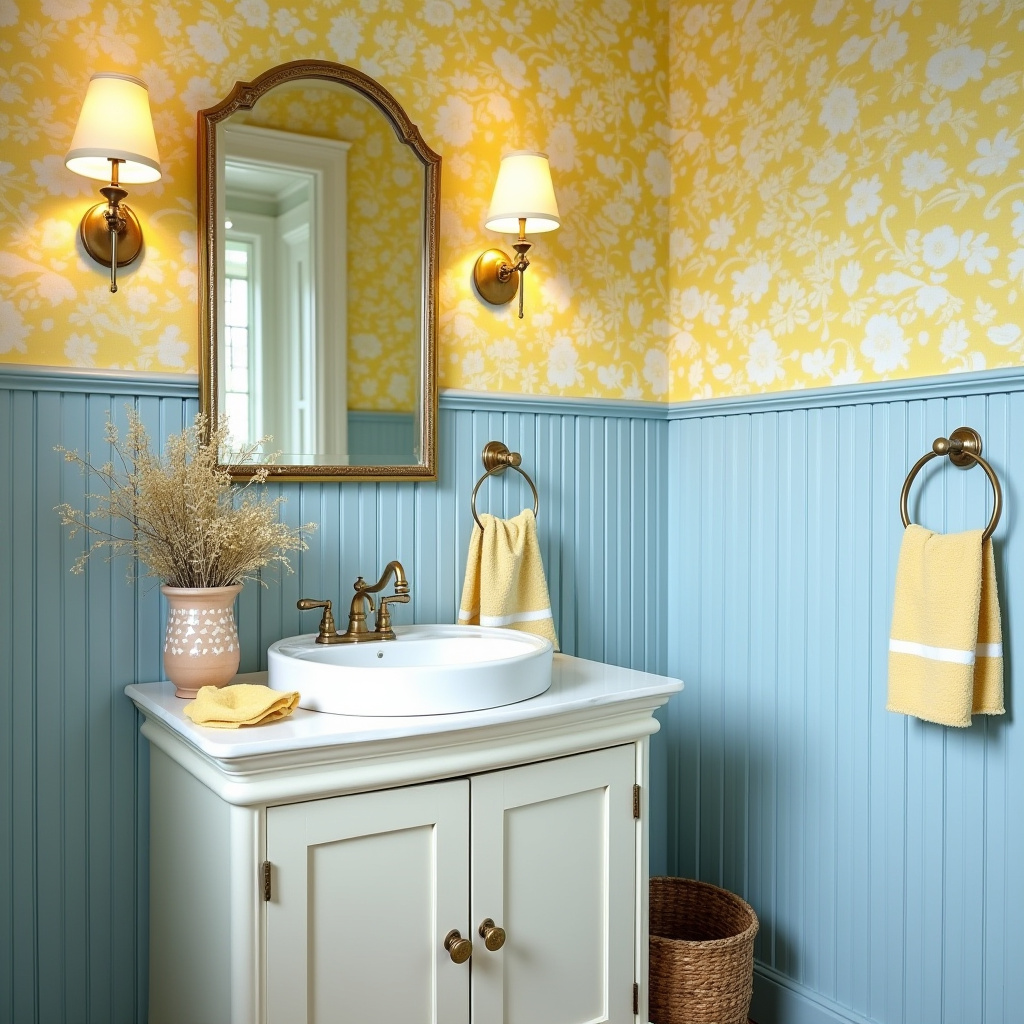 yellow and blue bathroom 39