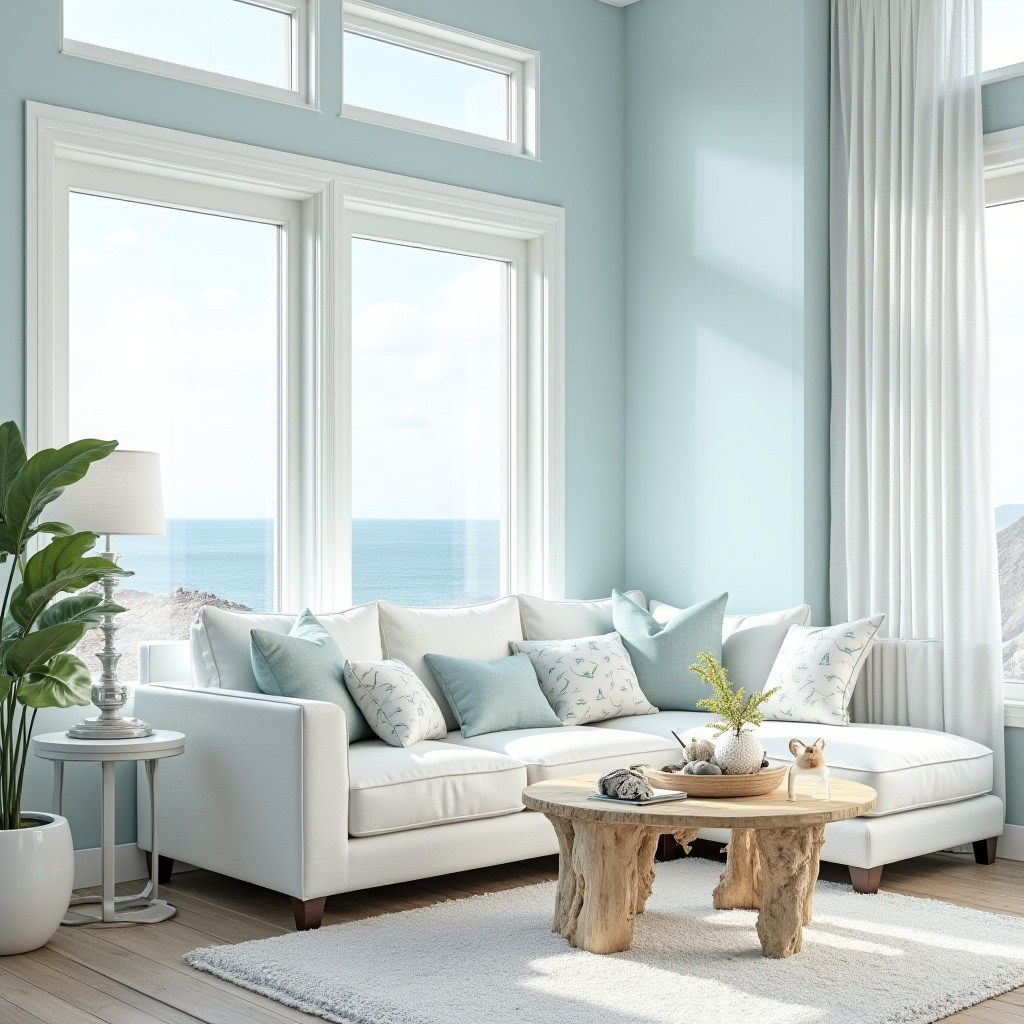 coastal-inspired living room