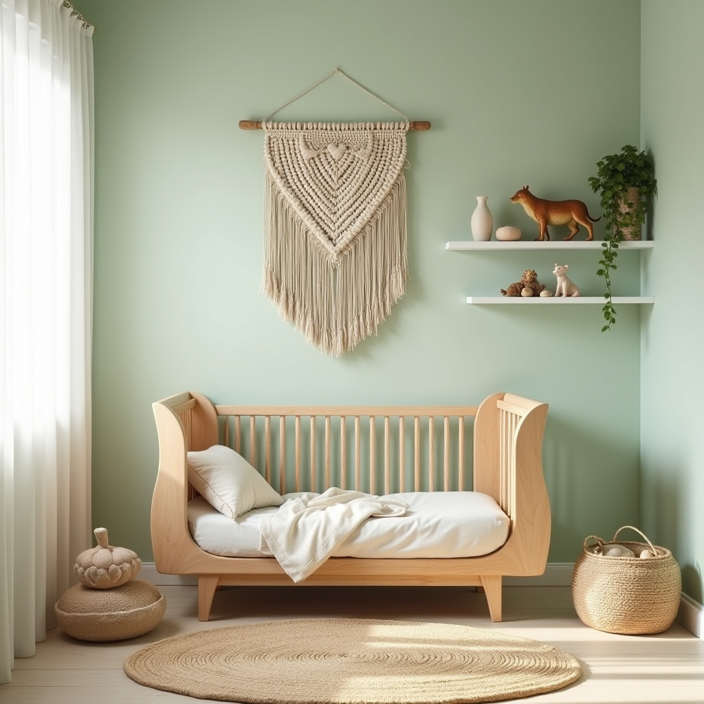 sage green nursery details