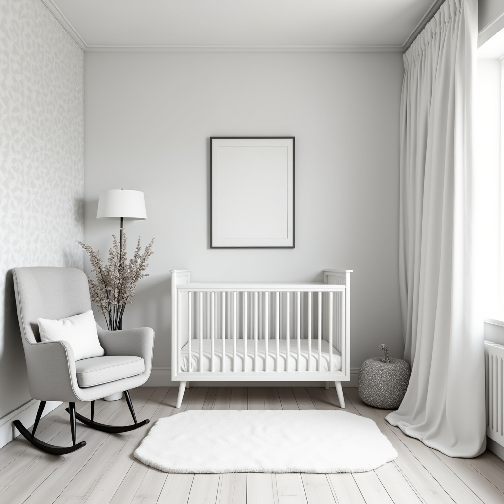 monochrome nursery design