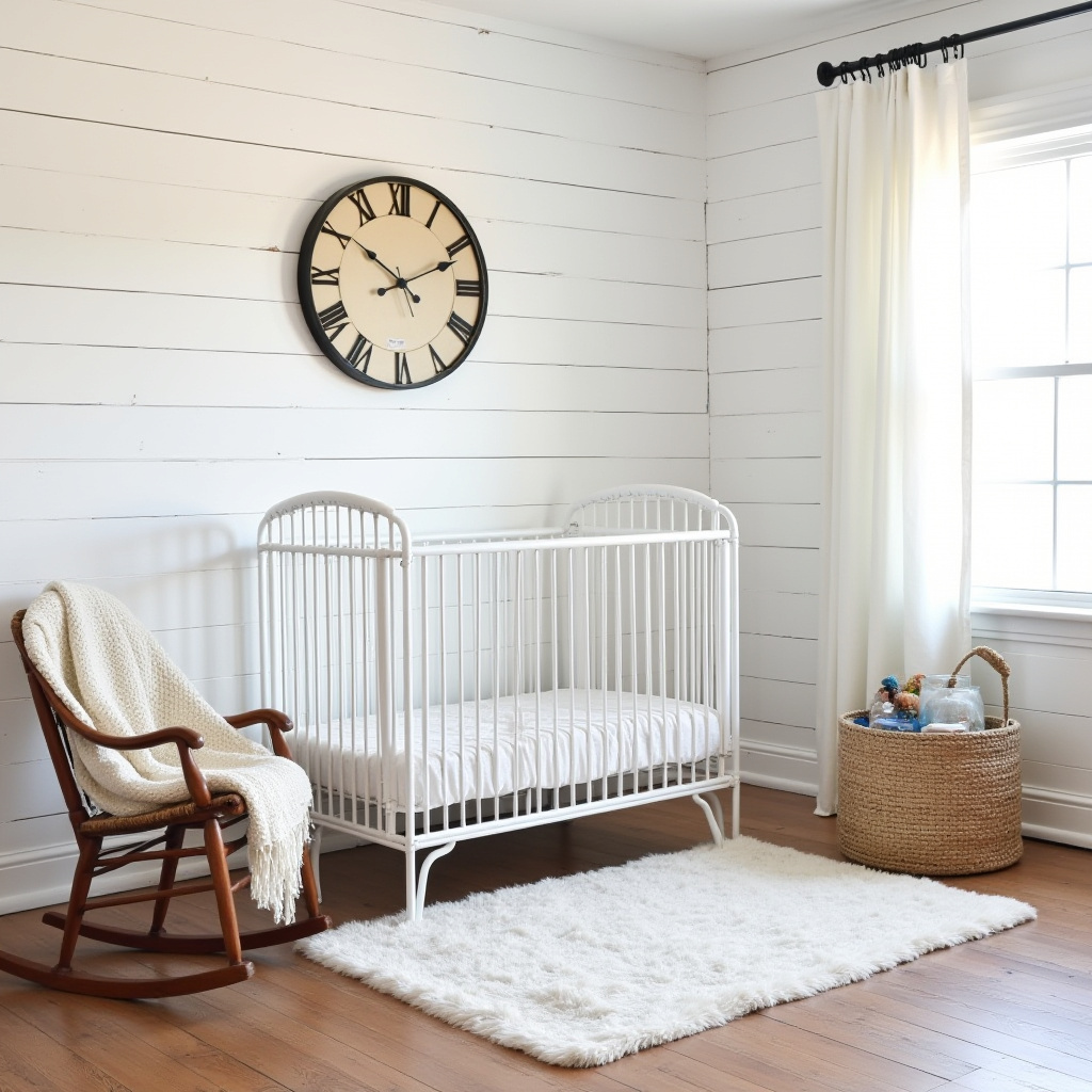 modern farmhouse nursery details
