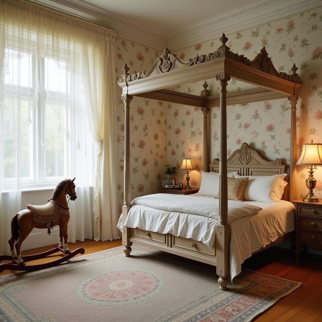 vintage victorian kids room