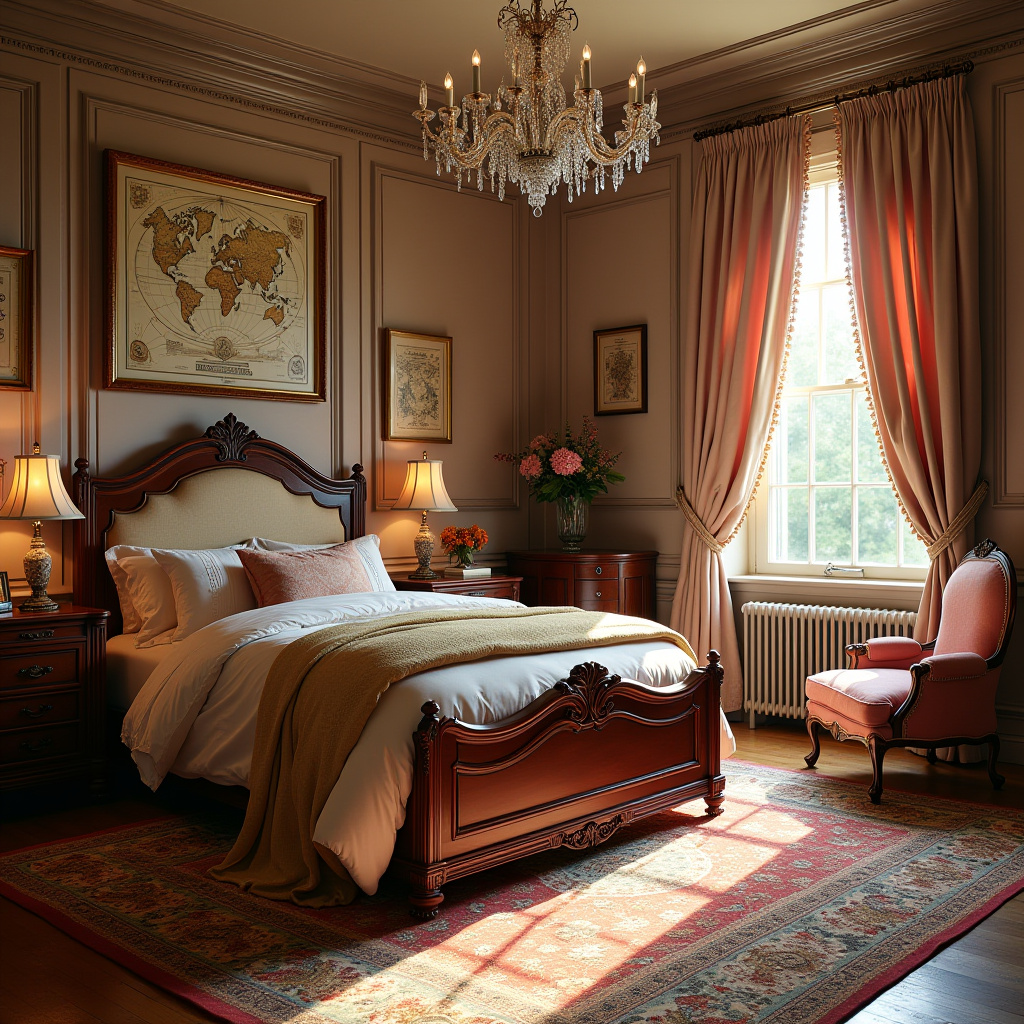 mahogany furniture in victorian kids room