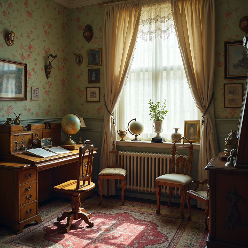 hand-painted furniture in victorian kids room