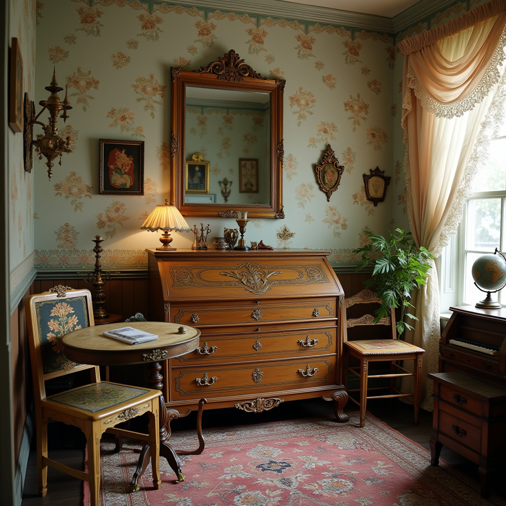 victorian kids room with hand-painted furniture