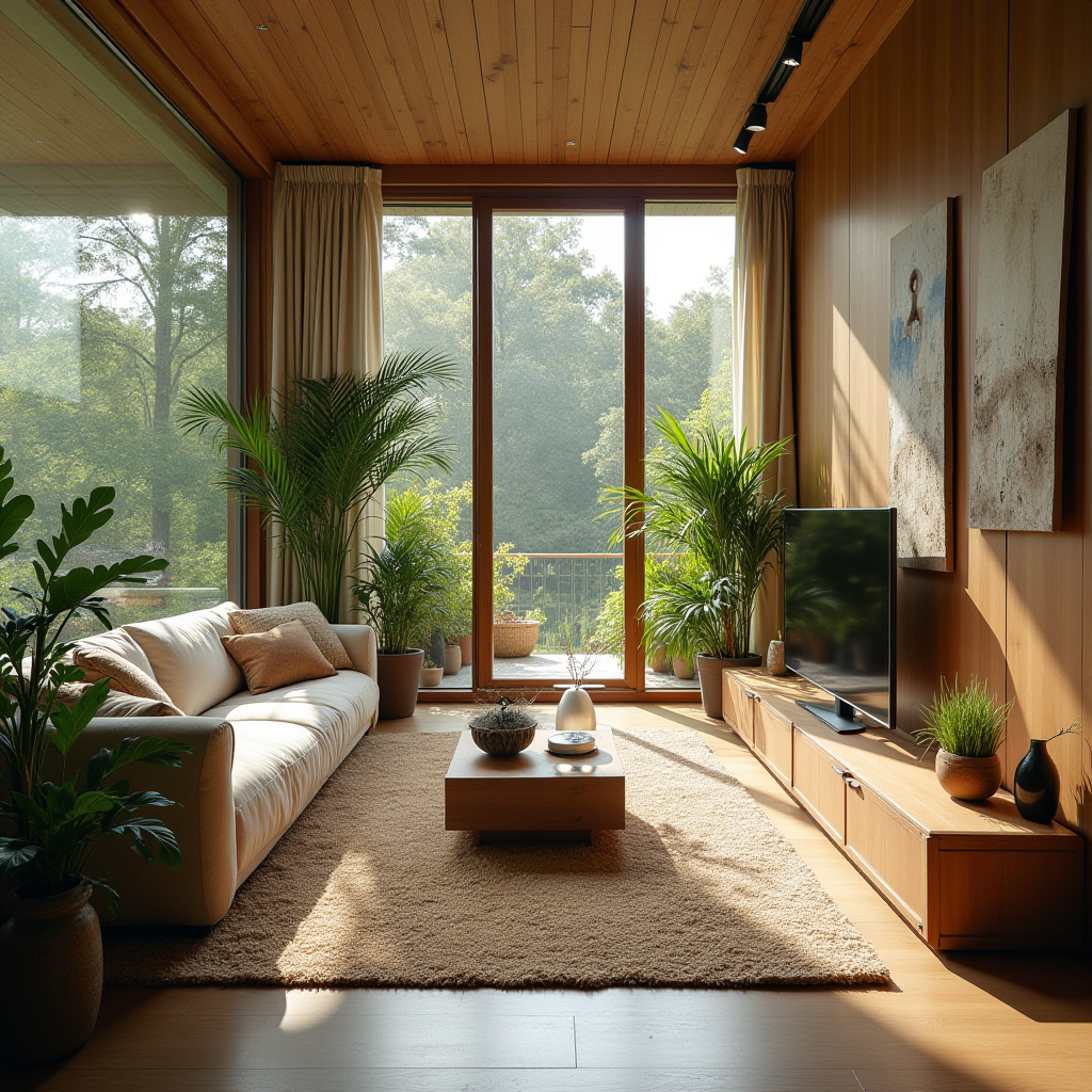Sustainable eco-friendly long living room