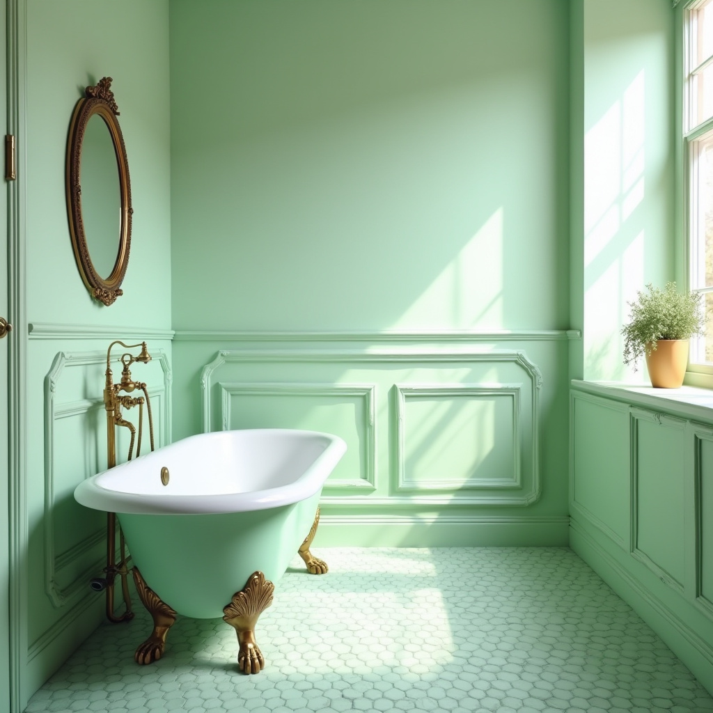 Vintage Mint Green Bathroom