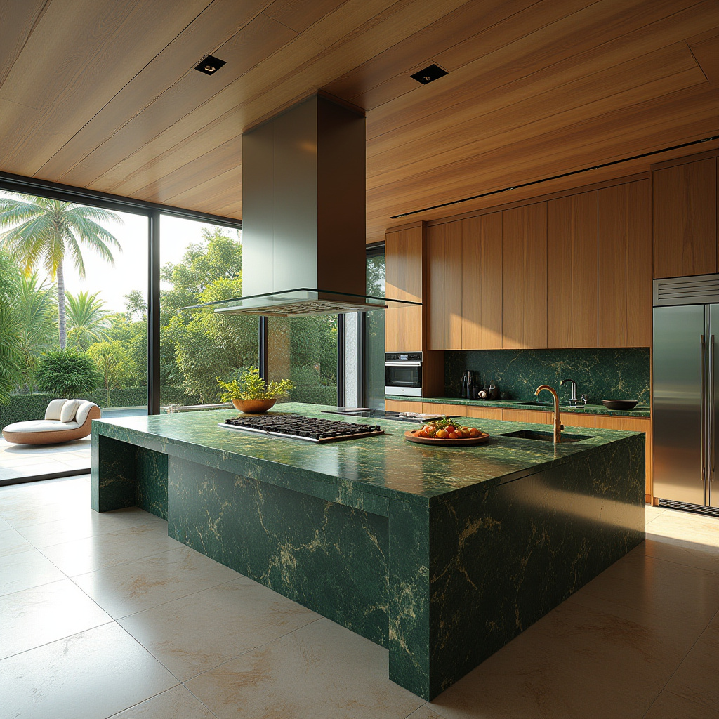 Tropical Modern Kitchen with Indoor-Outdoor Flow