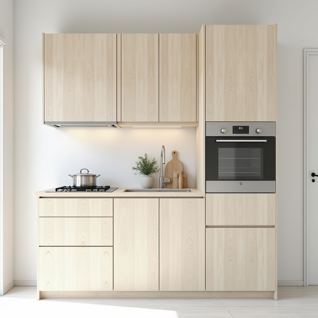 Compact Scandinavian kitchen cabinets