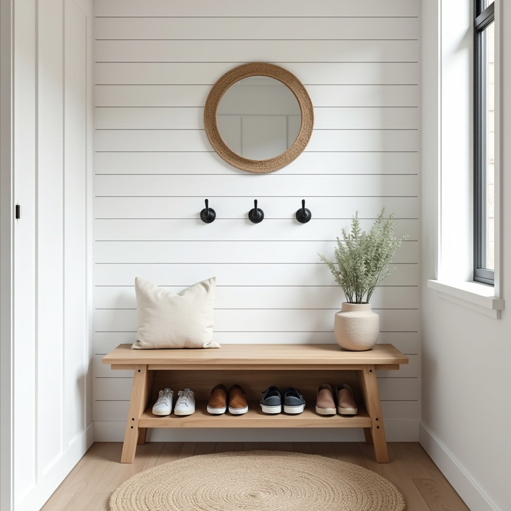 Minimalist Scandinavian hallway