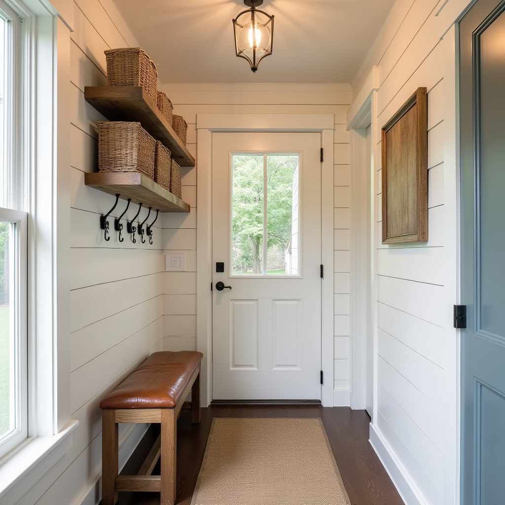 Modern farmhouse hallway