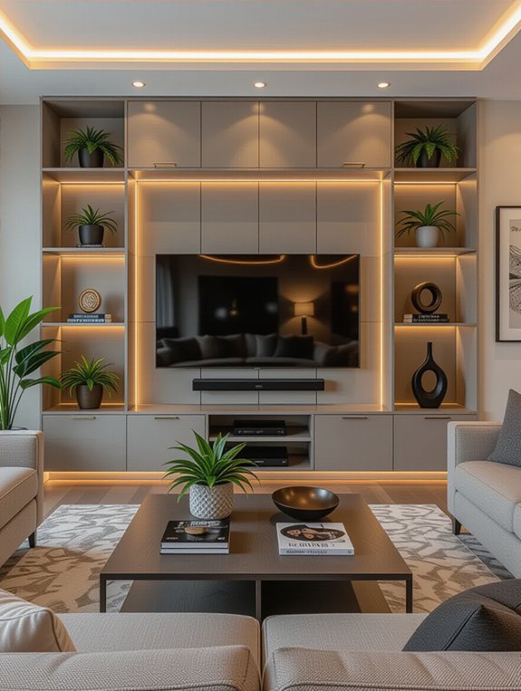 integrated media center with storage