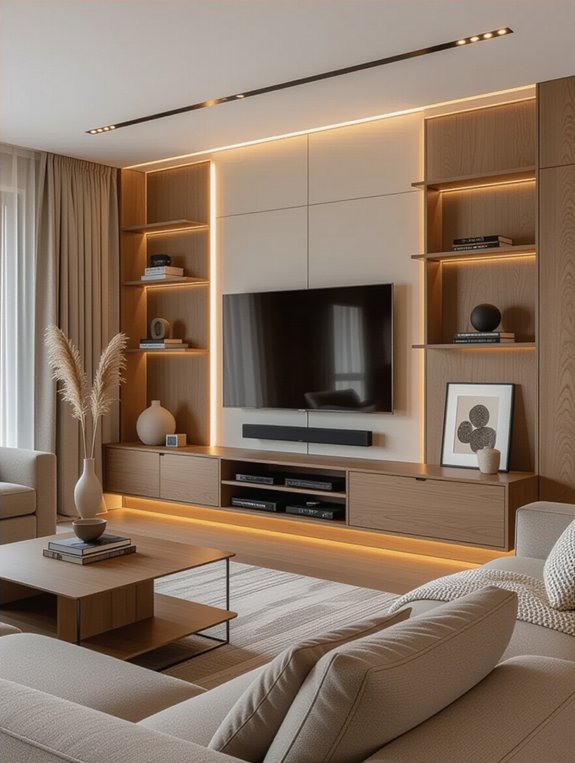 smart technology integrated in living room