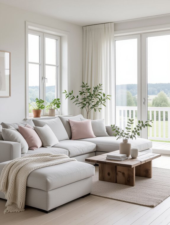 serene minimalist living space