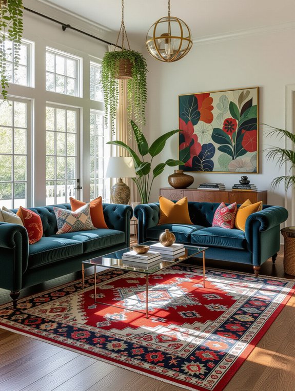 vibrant personalized living room