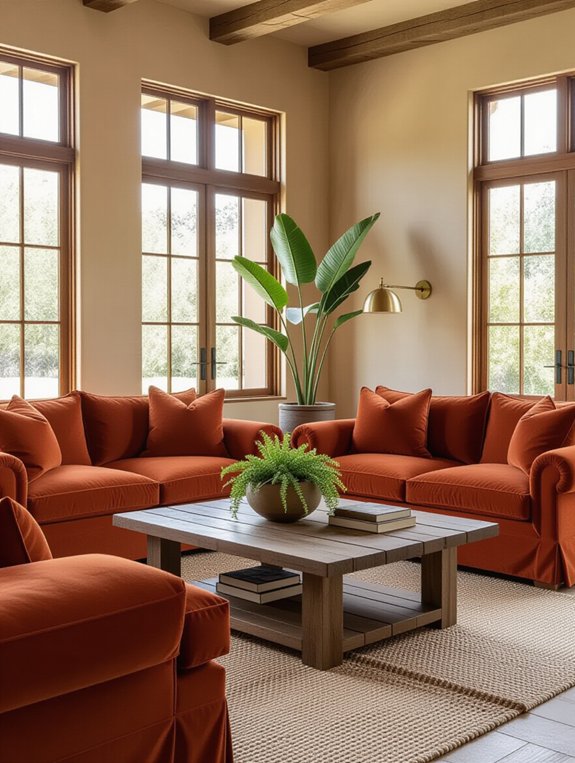 warm inviting earth tones