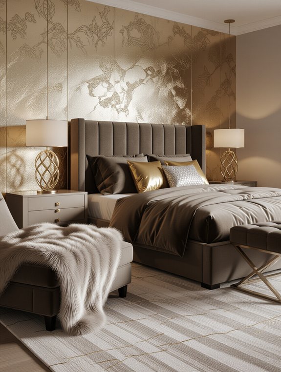 metallic accents for glamour