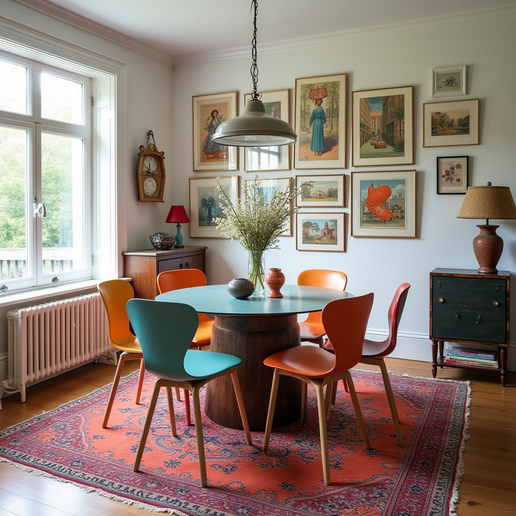 eclectic dining room